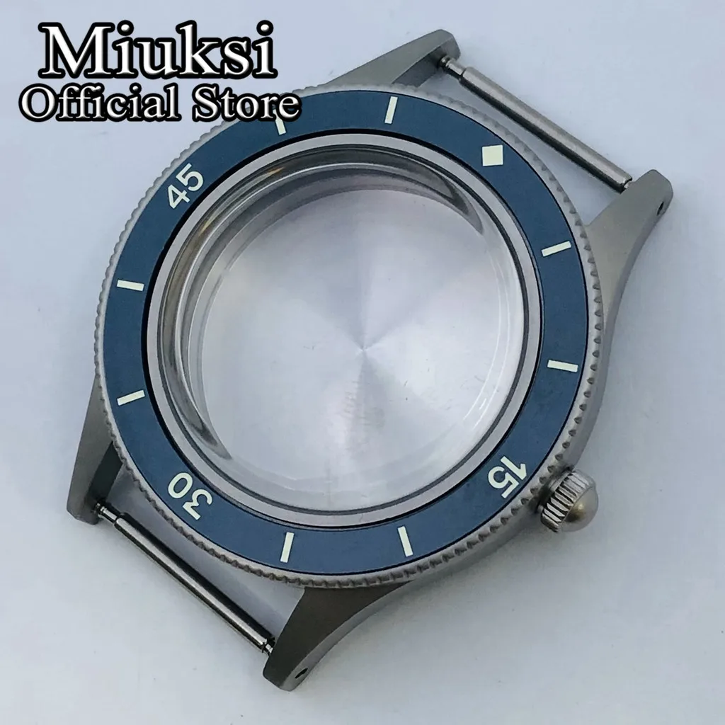 Miuksi 40mm Retro Watch Case with Domed Glass and Luminous Bezel