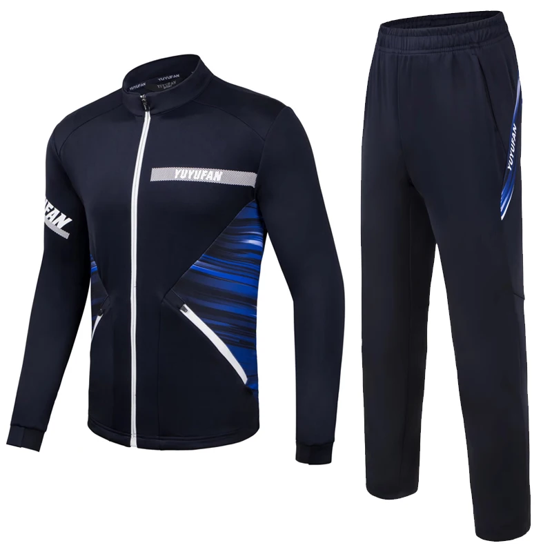 Autumn Winter Clothes Badminton Men Shirt Sleeve Jacket Women Table Tennis Sport Coat + Pants Long Sleeved Tennis Shirt Hot