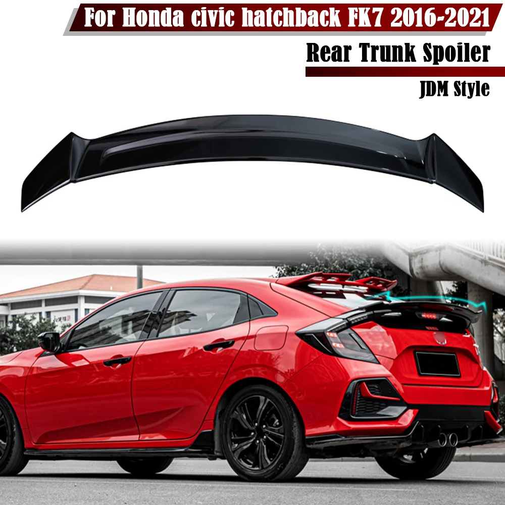 

Car Rear Spoiler Wing Lip Extension Rear Trunk Tail Wing Spoiler Lip For Honda Civic Hatchback FK7 2016 2017 2018 2019 2020 2021