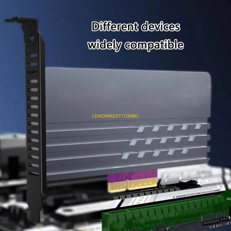 D7YC PCIe 5.0X4 M.2 Solid Disk Adapter with Anodized Aluminum Designing Expansion Card