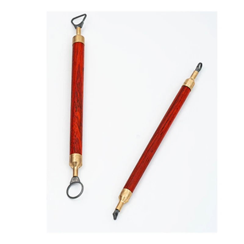 

Tungsten Steel Double-Head Trimming Scraper Wooden Handle Sculpture Trimming Ceramic Texture Carving Pottery Tool