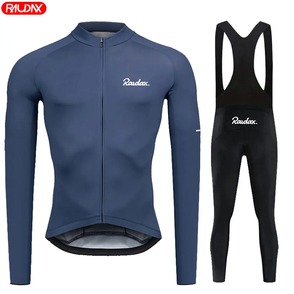 Men's Long-Sleeve Cycling Jersey Set - Breathable Road & Mountain Bike Apparel
