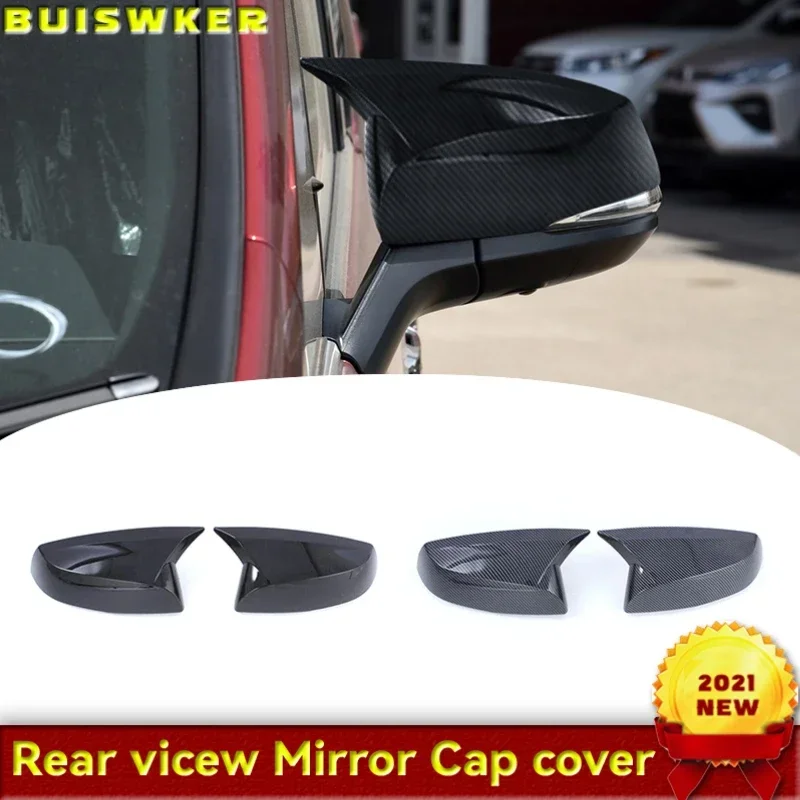 

For Toyota Alphard VELLFIRE 30 2016-2020 Carbon Fibwer Color Side Wing Rearview Door Mirror Cover Car Styling Accessories 2pcs