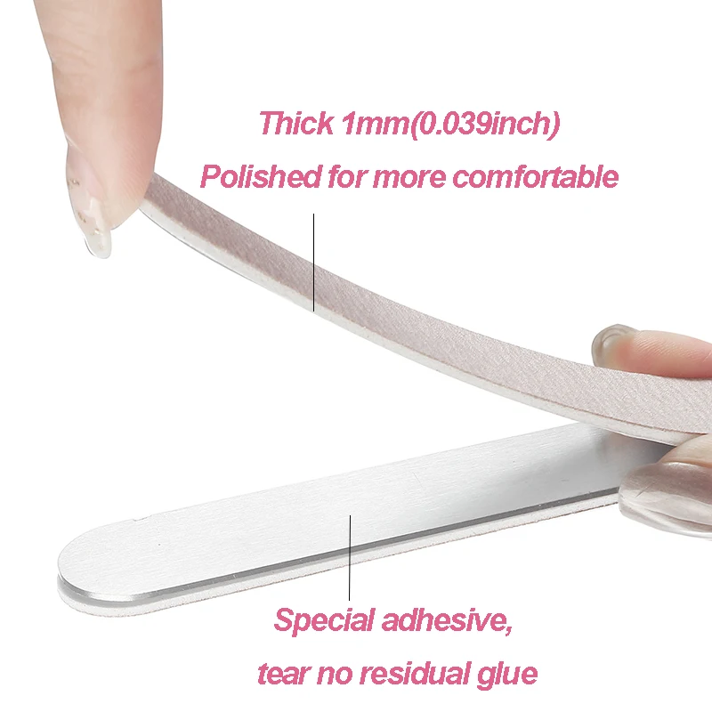 50 Stücke/100 Stücke Grau Abnehmbare Pads Mit Metallgriff Ersatz Schleifpapier Nagelfeile 100/180 Für Maniküre Schwielen entferner Puffer – Detail 9