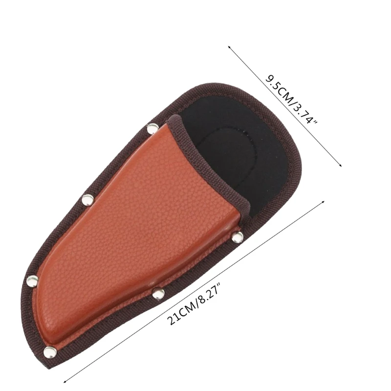 Pruner Sheath Leather Holster Scabbard for Pruning Shears/Garden Scissors Hand Pruner and Folding Knife Holder 6
