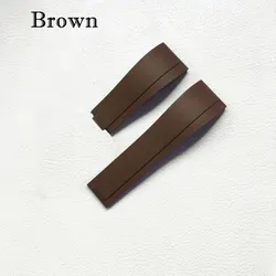 High-Quality 20mm Silicone Waterproof Watch Strap for No logo (Brown)