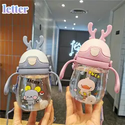 370ML Sippy Cup Double-handle Spill Proof Portable Baby Learner Cup for Newborns Baby Feeding Accessories Water Milk Bottle