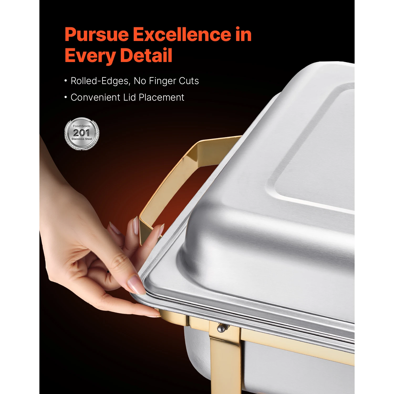 Stainless Steel Chafing Dish Buffet Set for Catering and Parties