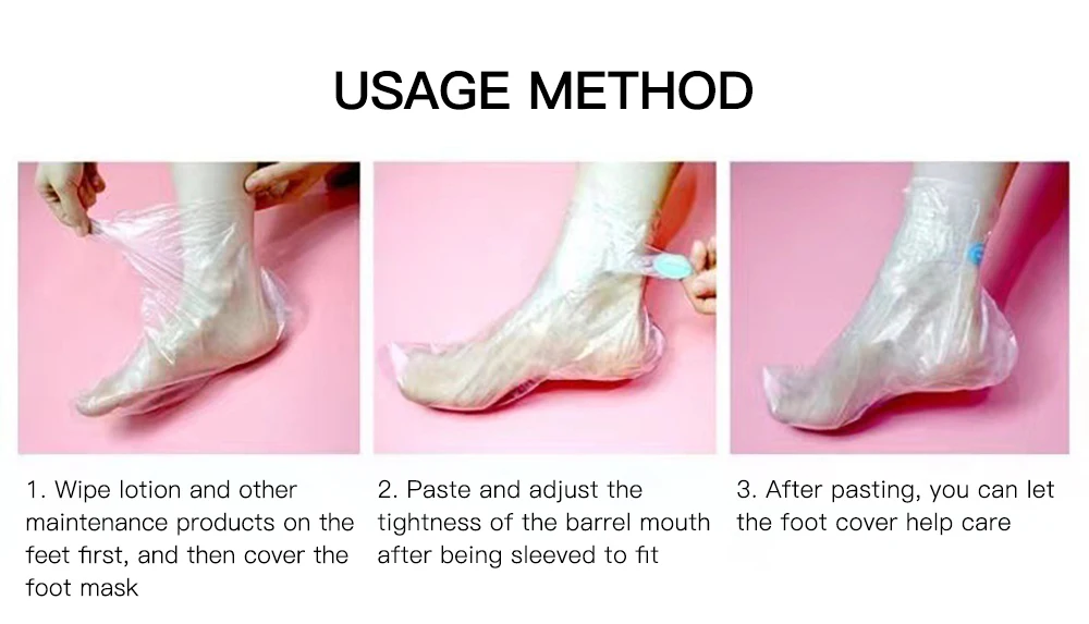 100Pcs Transprent Disposable Hand Foot Bags Detox SPA Covers Pedicure Prevent Infection Remove Chapped Feet Gloves Hand Care