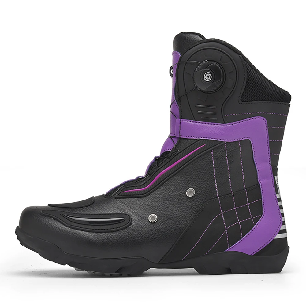 Motorcycle Boots Men Women Motorcycle Shoes Non-Slip Moto Protection Leather Moto Biker Shoes Accessories