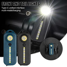 

Bicycle Headlight LED Front Rear Light Rechargeable 5 Modes MTB Road Bike Taillight Safety Warning Light Waterproof Flashlight