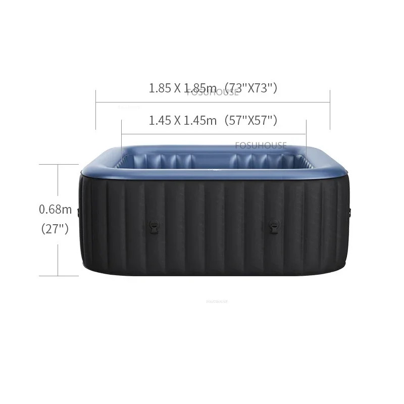 Modern Folding Adult Bath Household Bedroom Inflatable Bathtub Spa Sauna Room Portable Outdoor Folding Bathtub Whirlpool 6