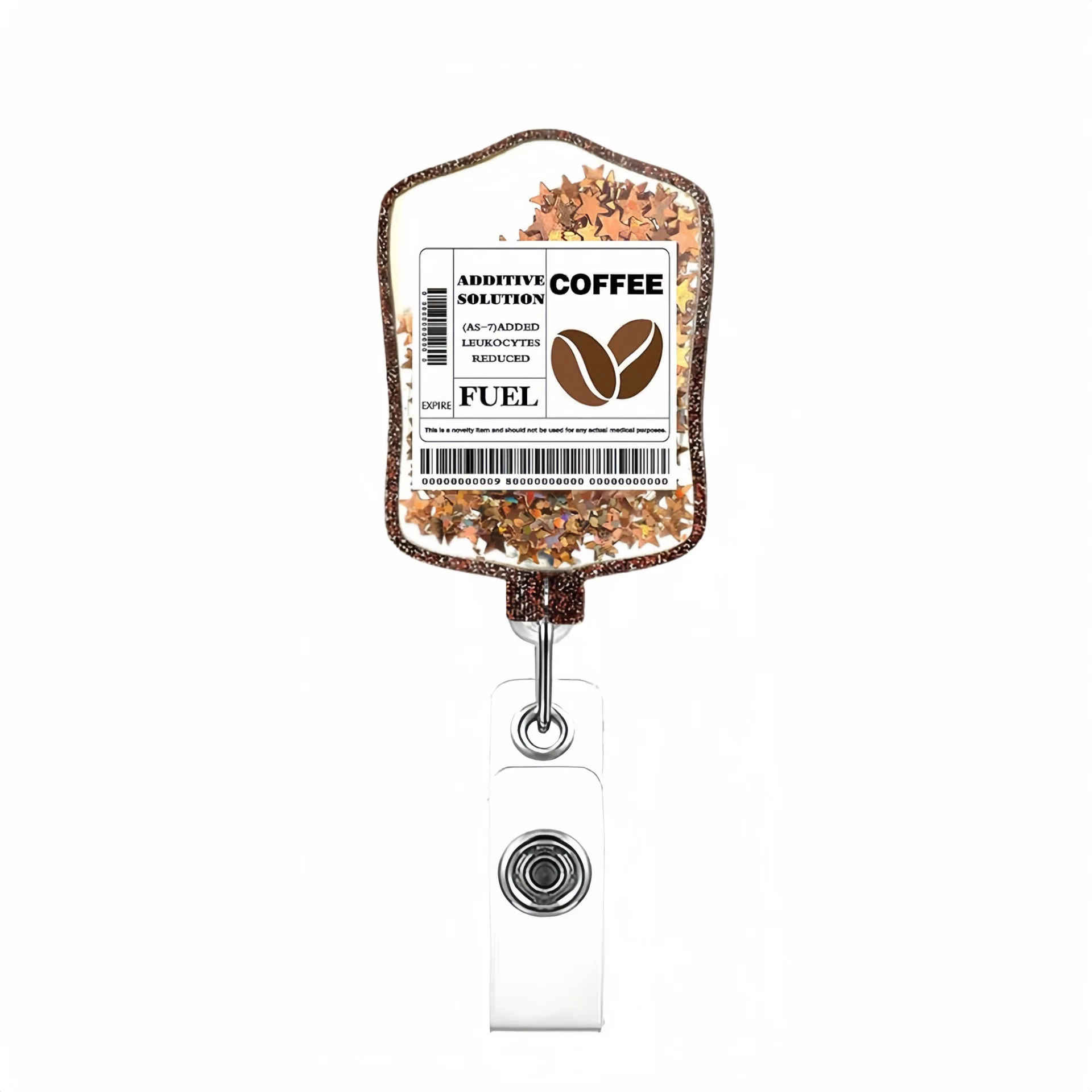Glitter ID Badge Reel Lanyard with Retractable Name Tag Holder - Perfect Graduation Gift