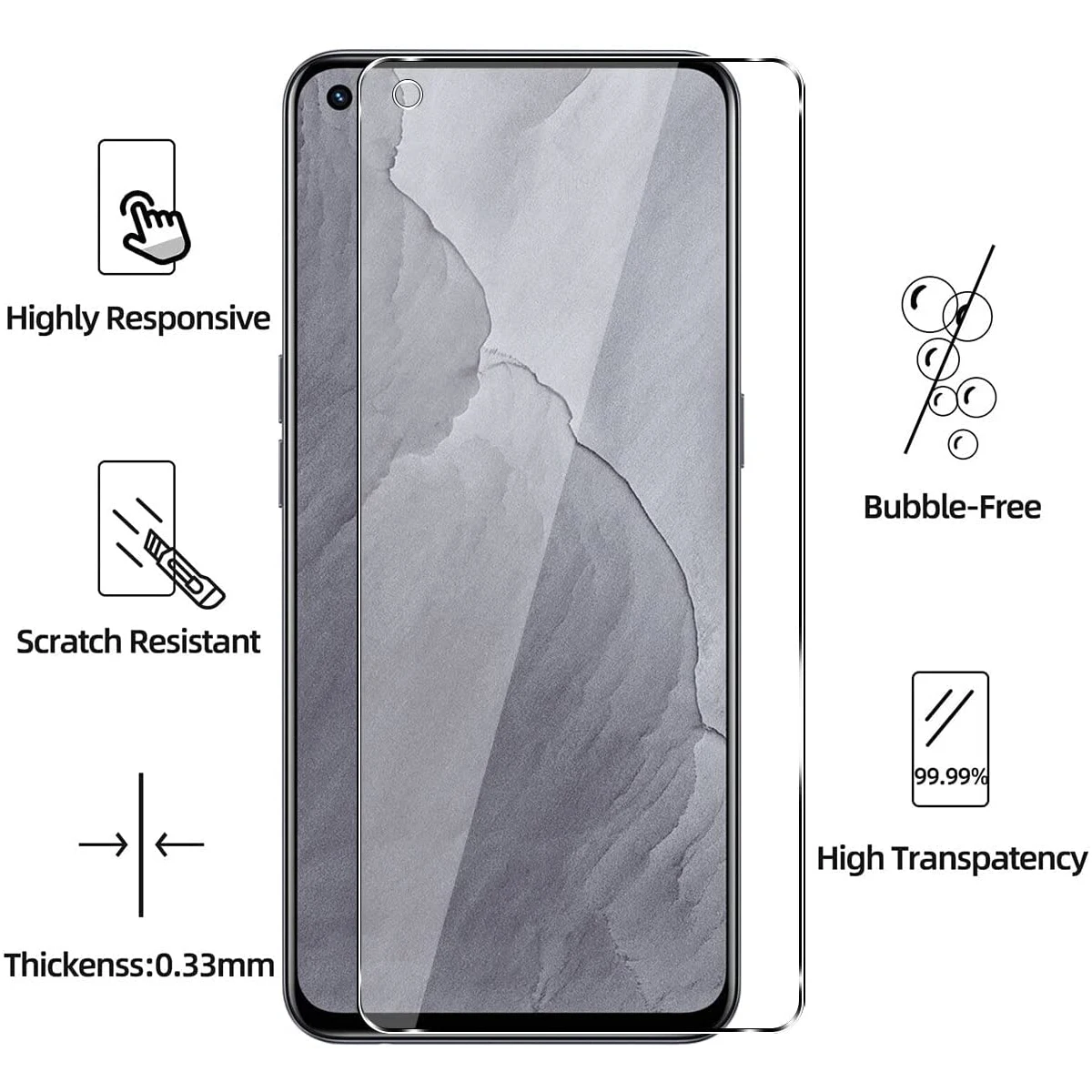 2/4Pcs Tempered Glass For Realme GT Master Edition Screen Protector Glass