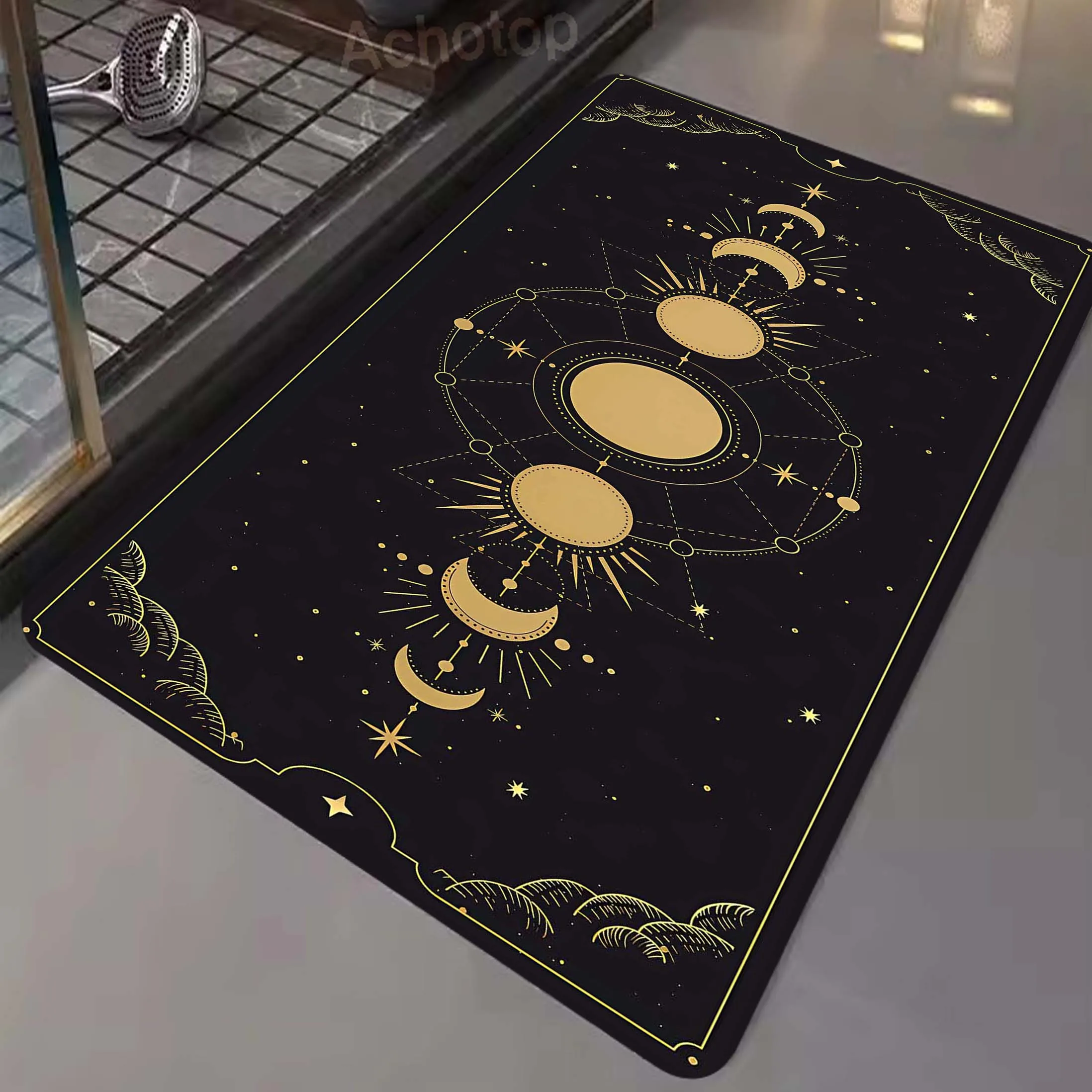 

Moon Graphic Door Mat Doormat Carpets Rug Carpet Bath Kitchen Garden Anti-Slip Small Home Kitchen Welcome Mats Diatom Floor Mat