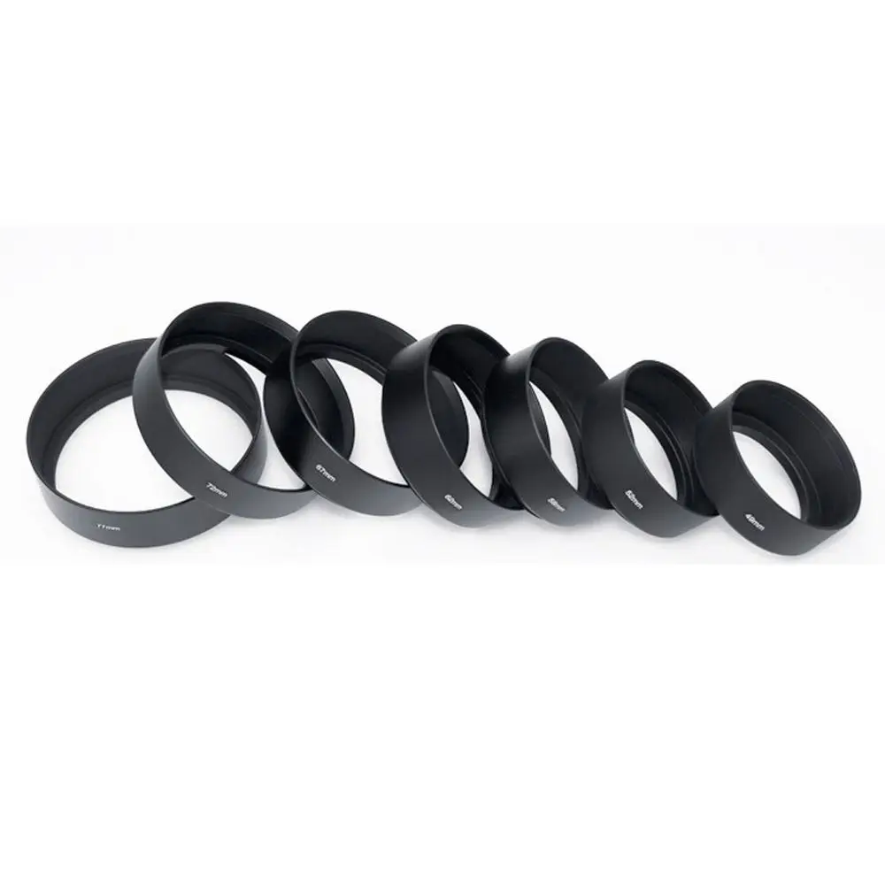 Camera Lens Hood 40.5/43/46/49/52/55/58/62/67/72mm Metal For Canon For Nikon Universal Sunshade