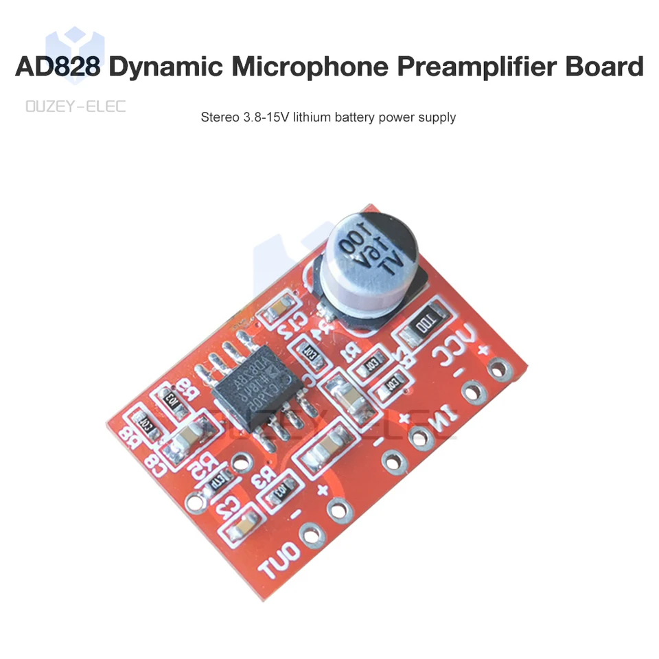 AD828 Modulo Scheda Amplificata Preamplificatore Operazionale in Plastica Componenti Elettronici DC5-15V per