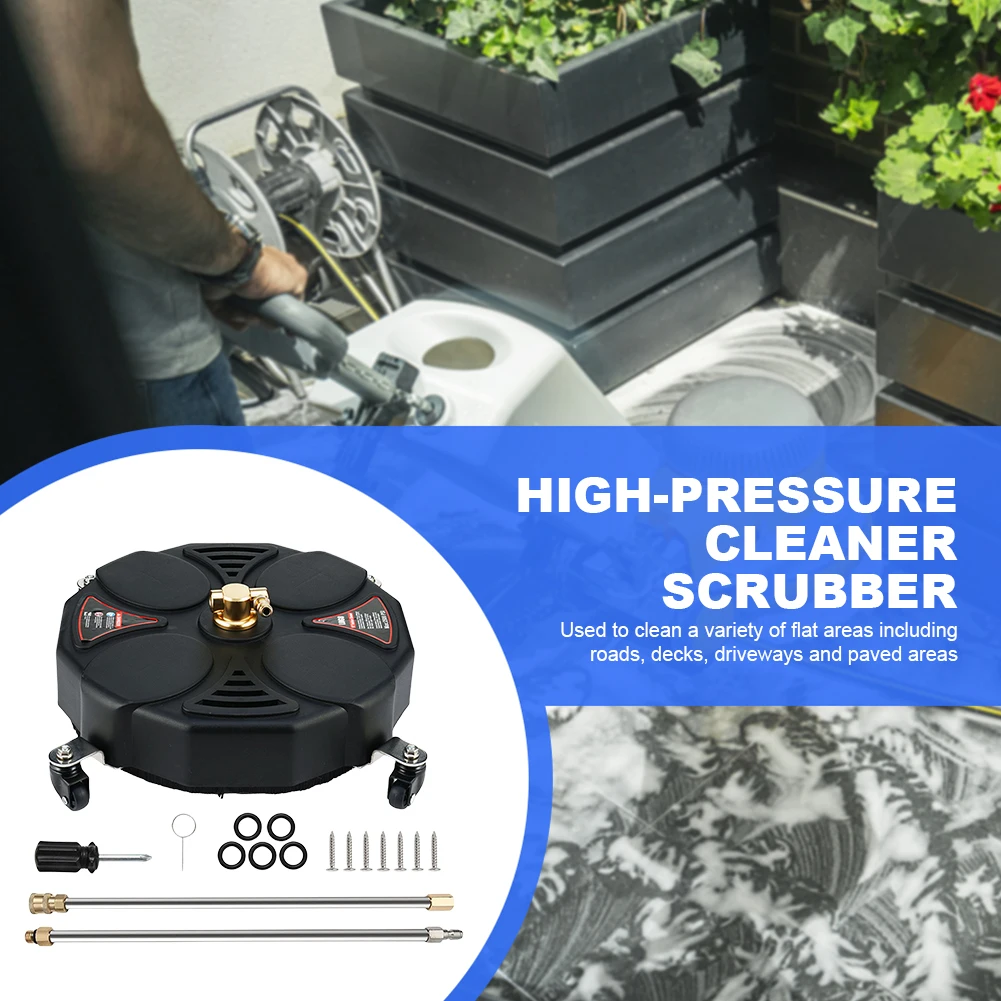 Pulitore Superfici 15 Pollici Per Idropulitrice – Acciaio Inox, Doppio Ugello Rotante, 4000 PSI, Attacco 1/4