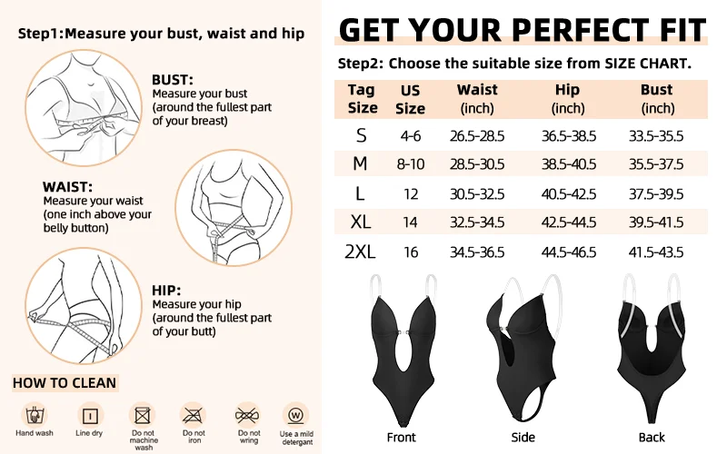 Thong Bodysuits Lingeries For Women Sexy Backless Deep V Neck Shaper COMFREE Party Invisible U Plunge Corset With Bras Shapewear