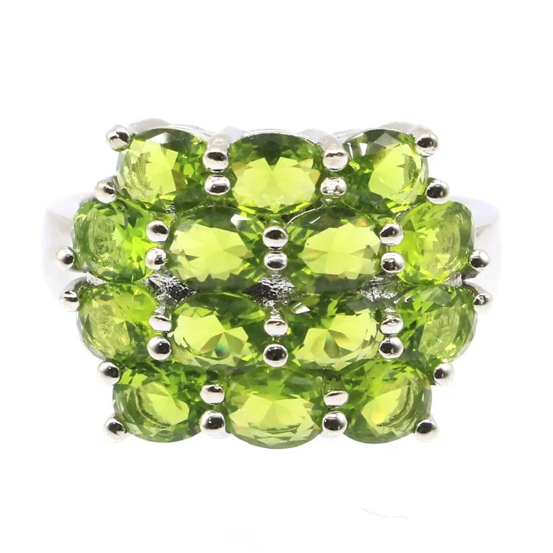 5g Customized 925 SOLID STERLING SILVER  Rings Colorful Violet Tanzanite Golden Citrine Peridot Tourmaline Kunzite Tanzanite Man