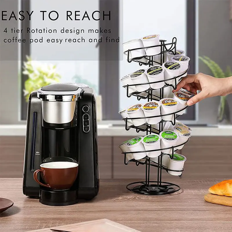 Coffee Pod Holder Stand Basket Display Coffee Rack Dolce Gusto Nespresso  Coffee Capsule Plating Holders With Lid Racks - AliExpress