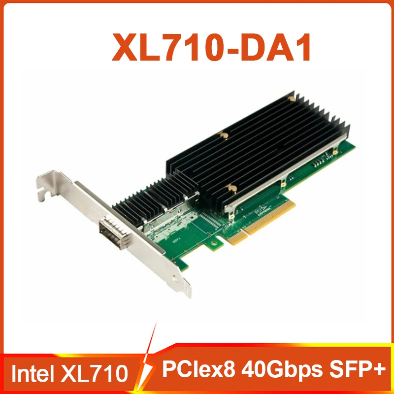 Xl710 Da1 40g Qsfp+ Port Pcie X8 Network Card Server Nic With Single Optical Fiber Port 10000m