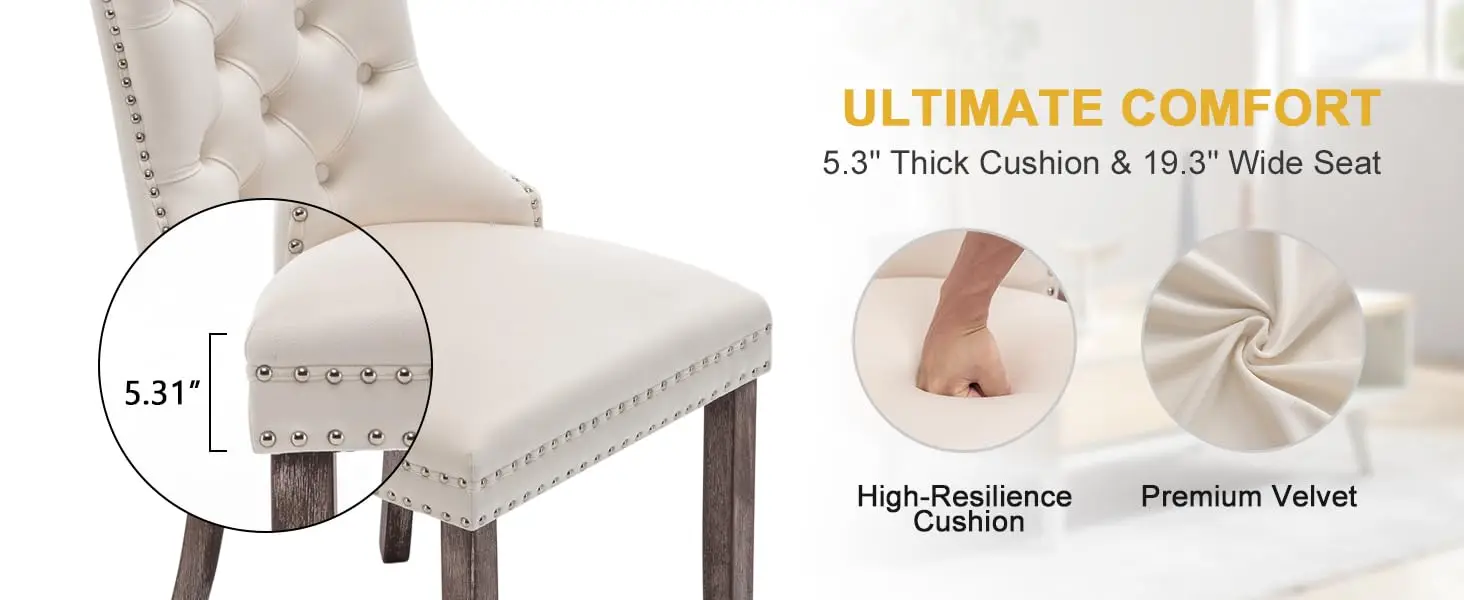 cream dining chairs