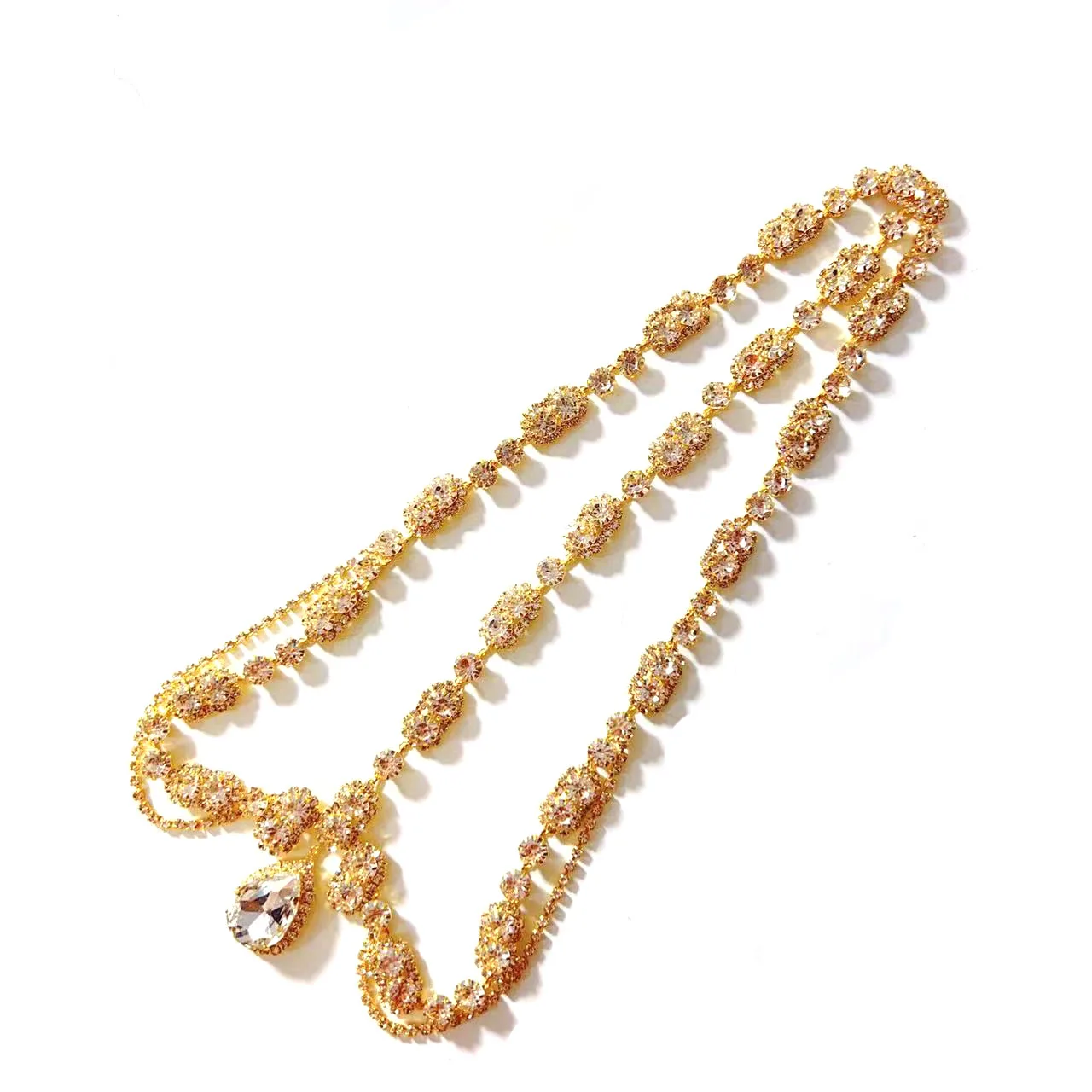 Bohemian retro Rhinestone Bridal Headband chain women's wedding crystal pendant forehead headband jewelry gift