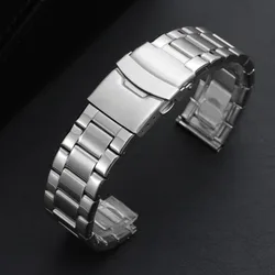 Stainless Steel Quick Release Bracelet with Folding Buckle - Fashionable Universal Strap Replacement (24mm Flat strap)