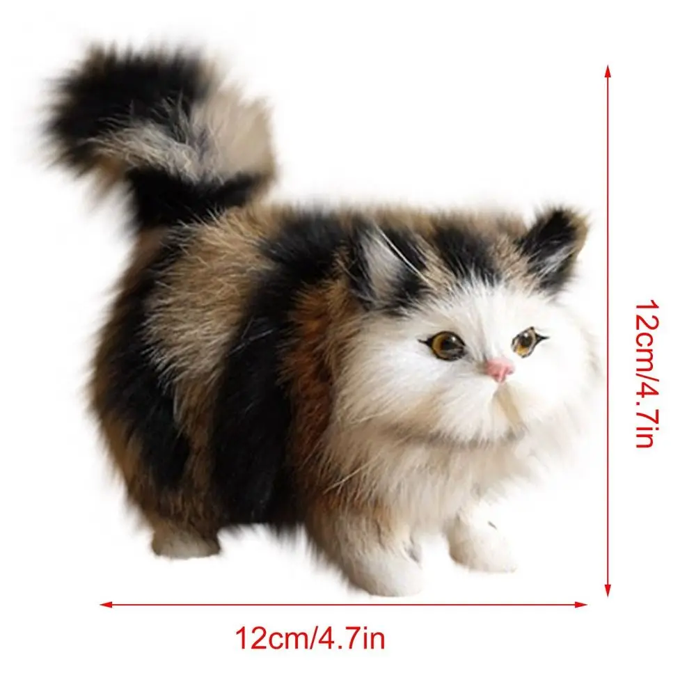 Realistic Gift Faux Fur Kitten    Cat Model