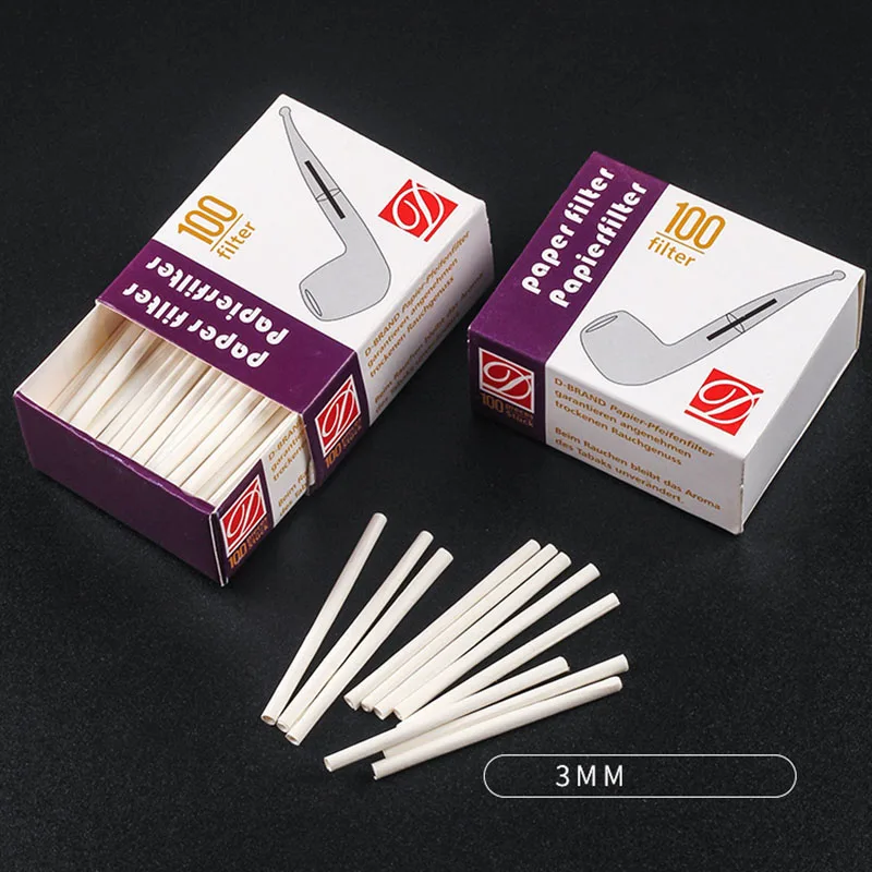 100pcs 3mm Tobacco Filters For Smoking Pipe DIY Smoke Pipe Filter Paper filter Smoking Tools Tobacco Tar Filtration 5