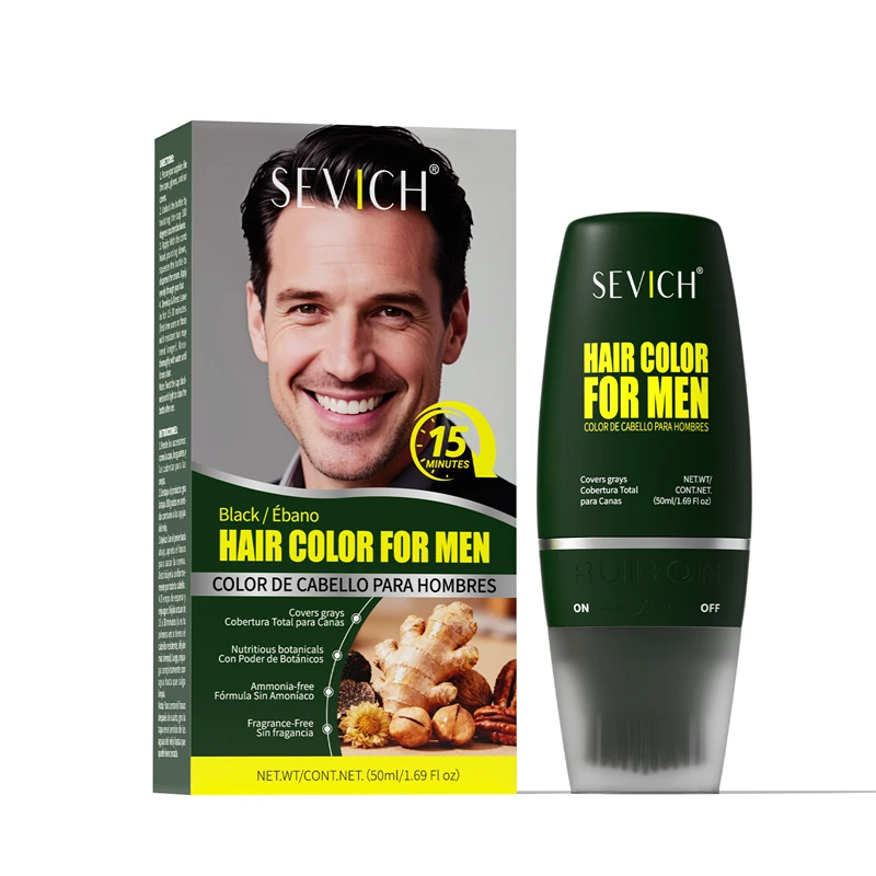 מקל צביעת שיער לגברים עט צביעת זקן מהיר ניתן לשטוף מקל צביעת שיער שורשי שיער קרם צביעת שיער מברשת קונסילר