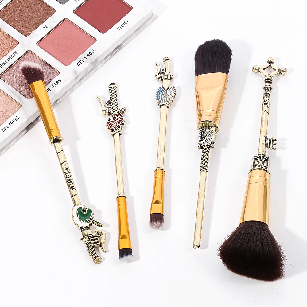 

Japan Anime Attack on Titan Makeup Brushes Set Professional Cosmetic Powder Eye Shadow Eyebrow Beauty Make Up Brush Tool Kit