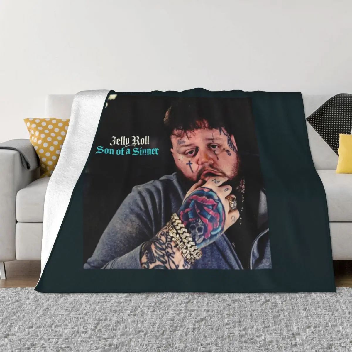 

Jelly Roll Throw Blanket Decorative Sofa Blanket Bed covers