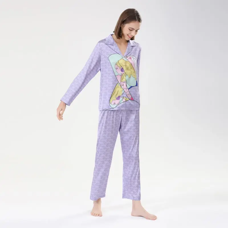 New style character beauty picture printed pajamas women two-piece kawaii pajama
