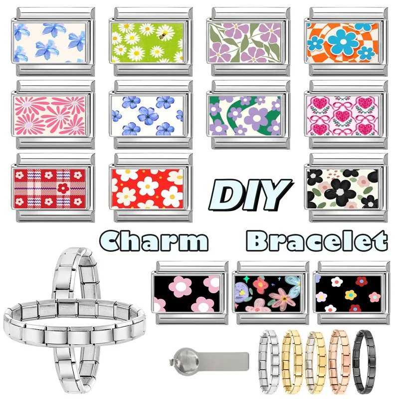 Creative Flowers Series Bracelet Women Men DIY Making Gift