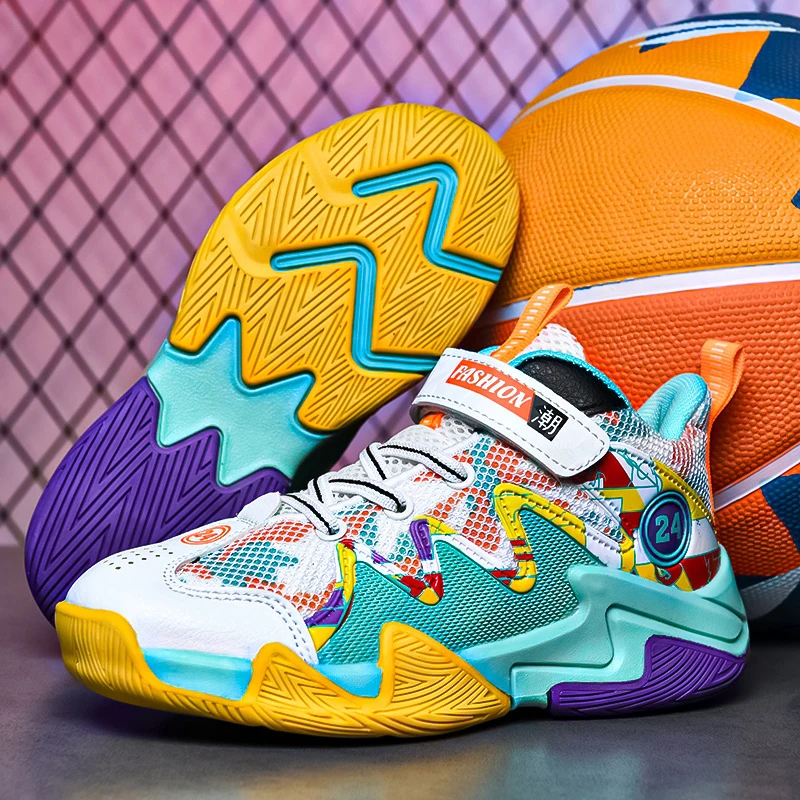 Boys' Basketball Shoes 2022 New Children's Basketball Shoes Teenagers