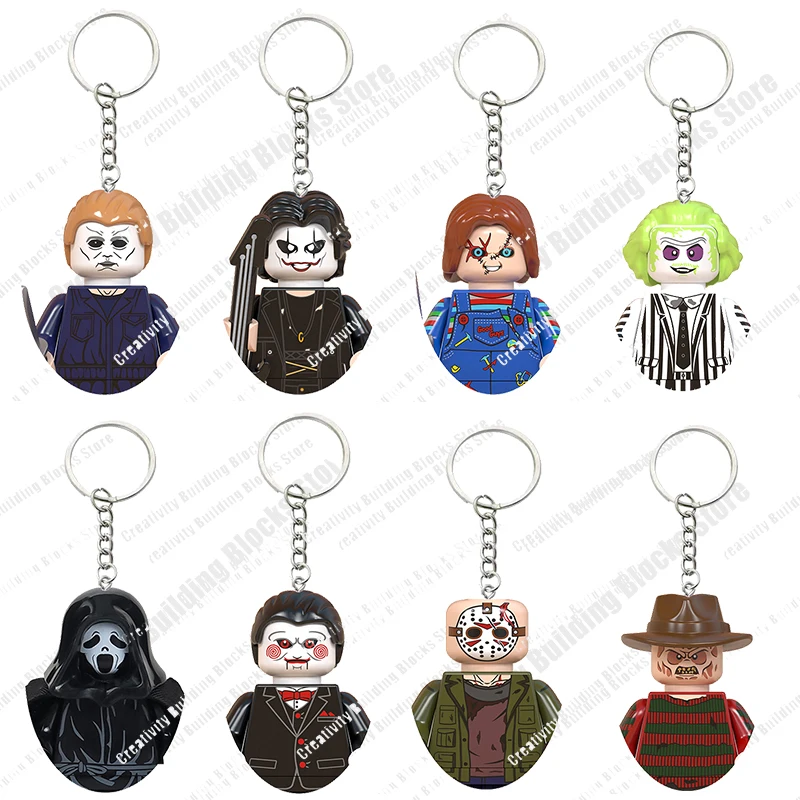 

Лидер продаж, брелок для ключей на Хэллоуин с мини-персонажем, 3D модель Фредди, игрушечный конструктор «сделай сам», модель, детская игрушка, подарок