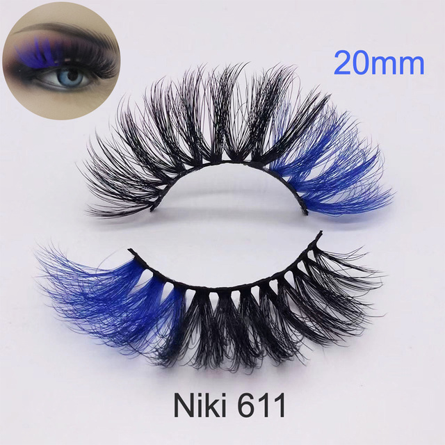 Mix Color False Lashes Ombre Natural Long Colorful Eyelashes Bulk Dramatic Makeup Fake Lash Party Colored Lashes Wholesale