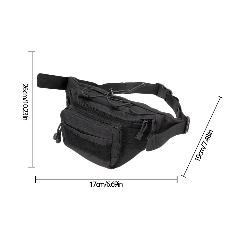 Large Capacity Camping Hiking Tactical Waist Pack Mens Waist Bag Solid Color/Camouflage Print Fanny Pack Waterproof Outdoor Bags 4