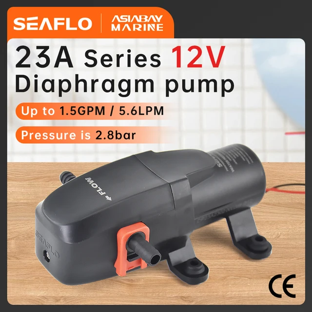 SEAFLO 12V 23A Series 40 PSI อัตโนมัติ Marine น้ําปั๊มไดอะแฟรม Self Priming ไฟฟ้าเรือเบียร์ RV Caravan แรงดันสูง 1