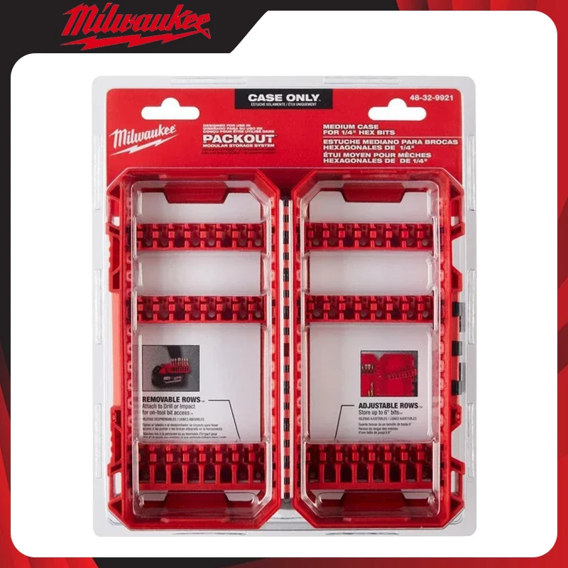 Milwaukee 48-32-9921 Storage Case Impact Portable Dustproof High Hardness Comes with drill bit bracket Bit Parts Tool Box tool storage box,parts storage box,storage organizer box