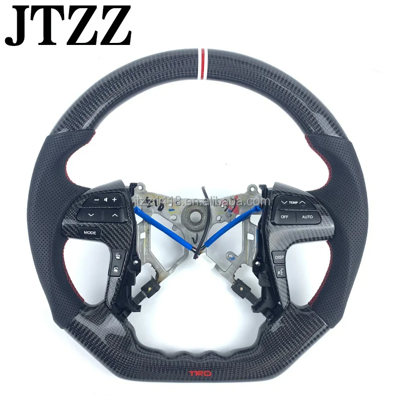 For Toyota Camry Highlander Heracles Vigo Steering Wheel Carbon Fiber 2005 2006 2007 2008 2009 2010 2011 2012 2013