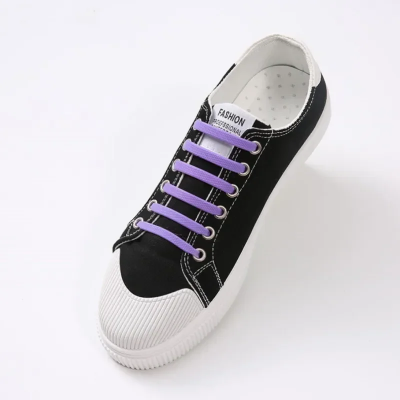 16 Stück elastische Schnürsenkel für alle Sneakers, Silikon-Stretch-Schnürsenkel, Unisex, modisch, ohne Krawatte, Schnürsenkel, Gummiband-Schnürsenkel – Detail 8