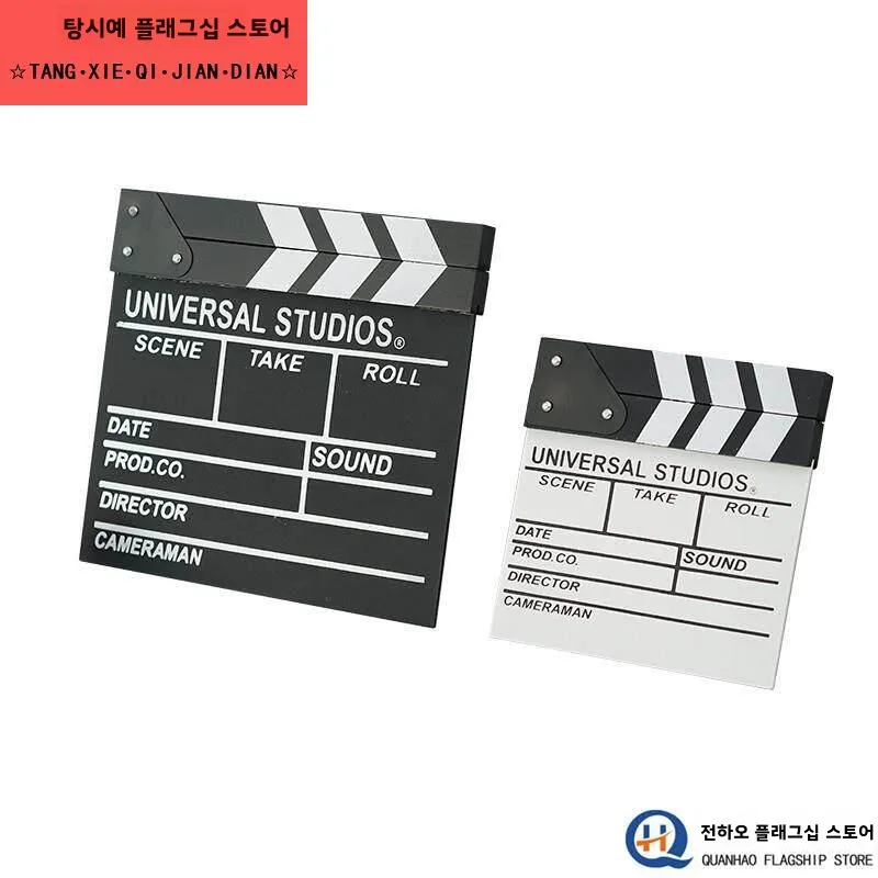 휴대용 영화 촬영 감독 보드 액션 시작 표시 신규 소품 영화 제작 장 탁상 디스플레이 플라스틱 베이스 스탠드