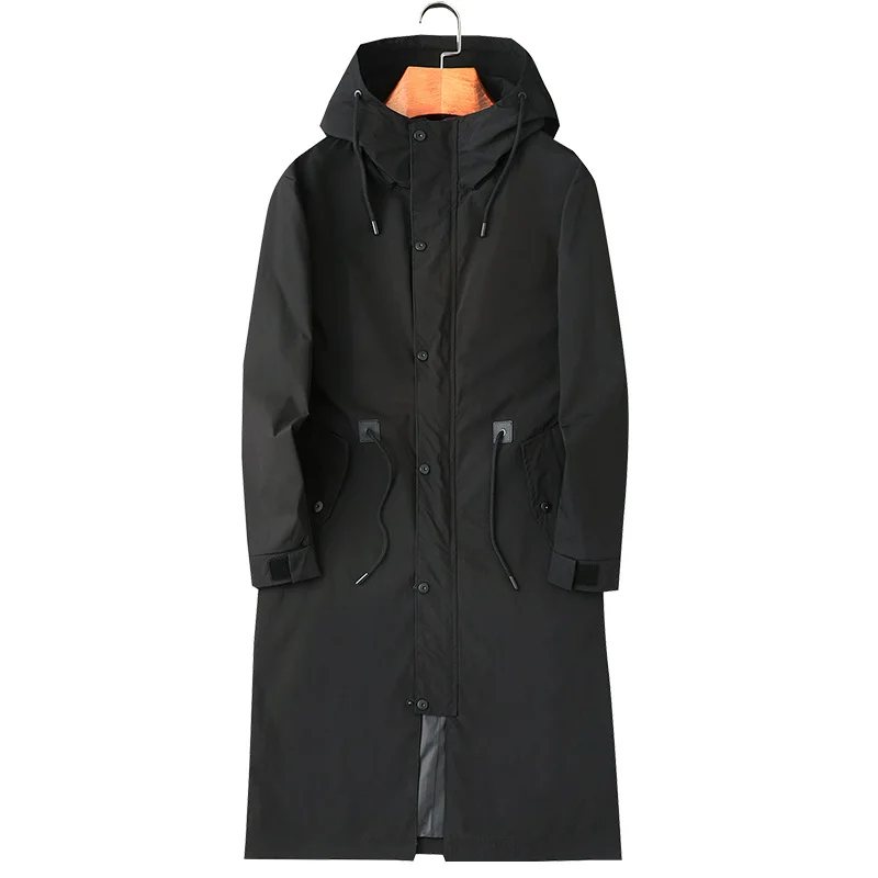 معطف رجالي طويل عصري للخريف والشتاء فضفاض مناسب أن...