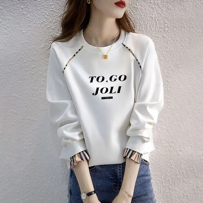 2025 with Tshirt Print Top for Women Loose Cotton Clothing White Woman T-shirt Black Simple Cheap Stylish Elegant and Youth Tee