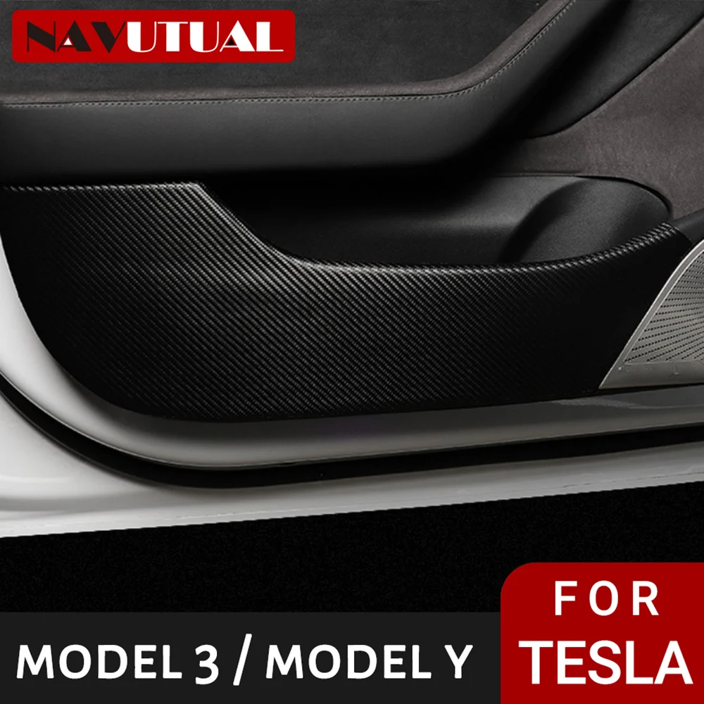 

For Tesla Model 3 2016-2023 Invisible Car Door Sill Anti Kick Pad Protection Side Edge Film Model3 Protector Stickers