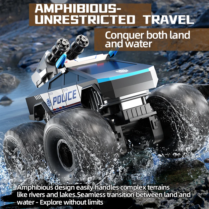 JJRC Q213 Amphibious RC CAR with Water Gun 4WD Climbing Off-Road Vehicle Waterproof Blaster Water Game Remote Control Vehicle