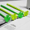 24 Pcs Creative Four-leaf Clover Flowers Artificial Flowers Neutral Pen Cute Small Fresh Lucky Flower Student Stationery 2